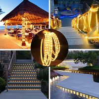 Bande lumineuse LED solaire 24V SMD2835 dimmable pour extérieur, clôture de jardin, 8mm flexible, 120 LED/m, patio, balcon, cour