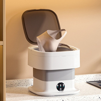 Machine à laver mini pliable 10L en gros avec cuve en plastique, lavage et essorage tout-en-un pour sous-vêtements, portable pour la maison