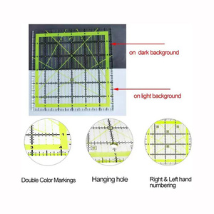 Juego de reglas de plantilla cuadrada acrílica Yardstick tela corte artesanía escala dibujo herramienta para acolchado costura artesanía <span class=keywords><strong>Patchwork</strong></span> - Product Image 6