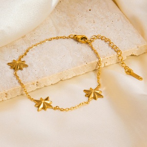 สร้อยข้อมือสแตนเลสทรงหัวใจทันสมัยสำหรับผู้หญิง ทำด้วยมือ เรียบง่าย ชุบทอง 18K เหมาะสำหรับวันครบรอบ - Product Image 4