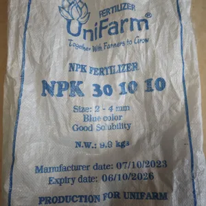 Precio al por mayor de fábrica Fertilizante compuesto NPK 20 20 20 19-19-19 20-20-20 100% Distribuidor de fertilizante Pupuk NPK soluble en agua