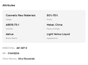 Alkyl Polyglucoside Premium APG CAS 68515-73-1 Liquide Léger pour la Formulation de Détergents - Product Image 6