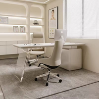 Top haut de gamme Unique créatif moderne Table de bureau Photos bureau exécutif Table d'ordinateur et chaise blanc Table de bureau bureau bureau