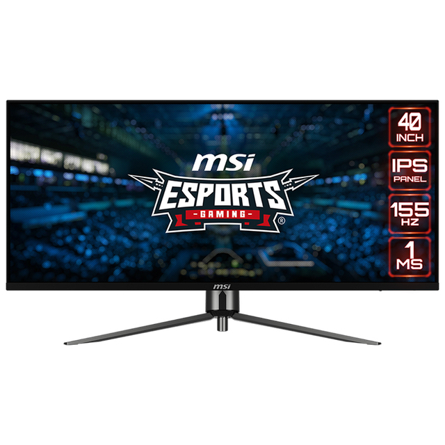 MSI MAG401QR 40'' 4K Flat IPS Gaming Monitor with 3440x1440 (UWQHD) High Resolution 155Hz 1ms (MPRT) and Frameless Design
