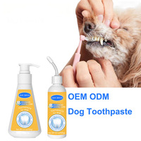 Vente en gros d'usine, emballage en boîte colorée, pâte dentifrice pour chats aux saveurs de bœuf et de poulet, dentifrice pour chiens et animaux de compagnie