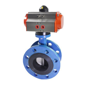 Pneumatic Butterfly Valve DN80 Wafer Type Hard <b>Seal</b> German Standard For Water Oil Liquids HK-57 - Product Image 1