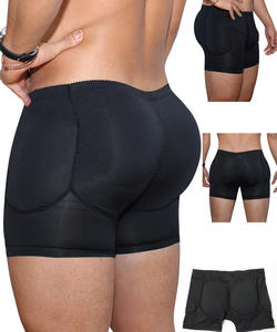 Calzoncillos bóxer para hombre, negros, acolchados, realzadores de glúteos, moldeados, tipo boyshort, tallas S-6XL - Product Image 1