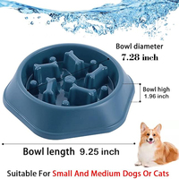 Bol d'alimentation lente interactif AMZ pour chien, anti-glouton, anti-ballonnements, pour une alimentation saine et lente