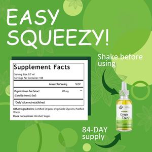 Extracto de Té Verde Silvestre y Orgánico en Gotas Líquidas, Antioxidante, Vegano, Sin Azúcar ni Alcohol, Tintura de Camellia Sinensis - Product Image 2