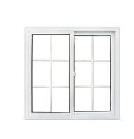Fenêtre coulissante en PVC avec double vitrage, cadre isolant thermique, rail de glisse lisse pour les améliorations modernes de la maison