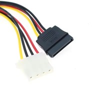 Cable de alimentación para chasis de ordenador SATA de 15 pines macho a hembra + 4 pines hembra, utilizado para disco duro IDE a Serial ATA SATA