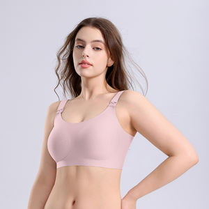Soutiens-gorge d'allaitement sans couture pour femmes soutien-gorge d'allaitement chaud réglable doux rembourré licou grande taille décontracté Sexy Design pour gros seins - Product Image 3