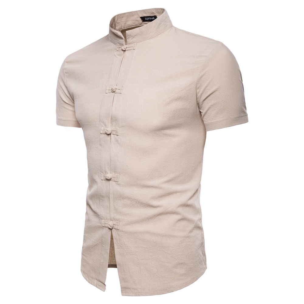 WSPLYSPJY Mens Shirts Traditional Chinese Style Kung Fu Shirt Half Sleeve Linen Tang Suit Blouse WSPLYSPJY Mens Shirts Traditional Chinese Style Kung Fu Shirt Half Sleeve Linen Tang Suit Blouse