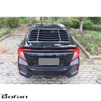 Persienne de fenêtre arrière de pare-chocs de voiture en acier inoxydable de Style moderne pour HONDA CIVIC Sedan 2016-2022