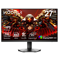 KOORUI-Moniteur de jeu pour PC de bureau, écran de 27 pouces, IPS, 1080p, 200hz, LCD, avec interface DP 1920x1080, pour PC
