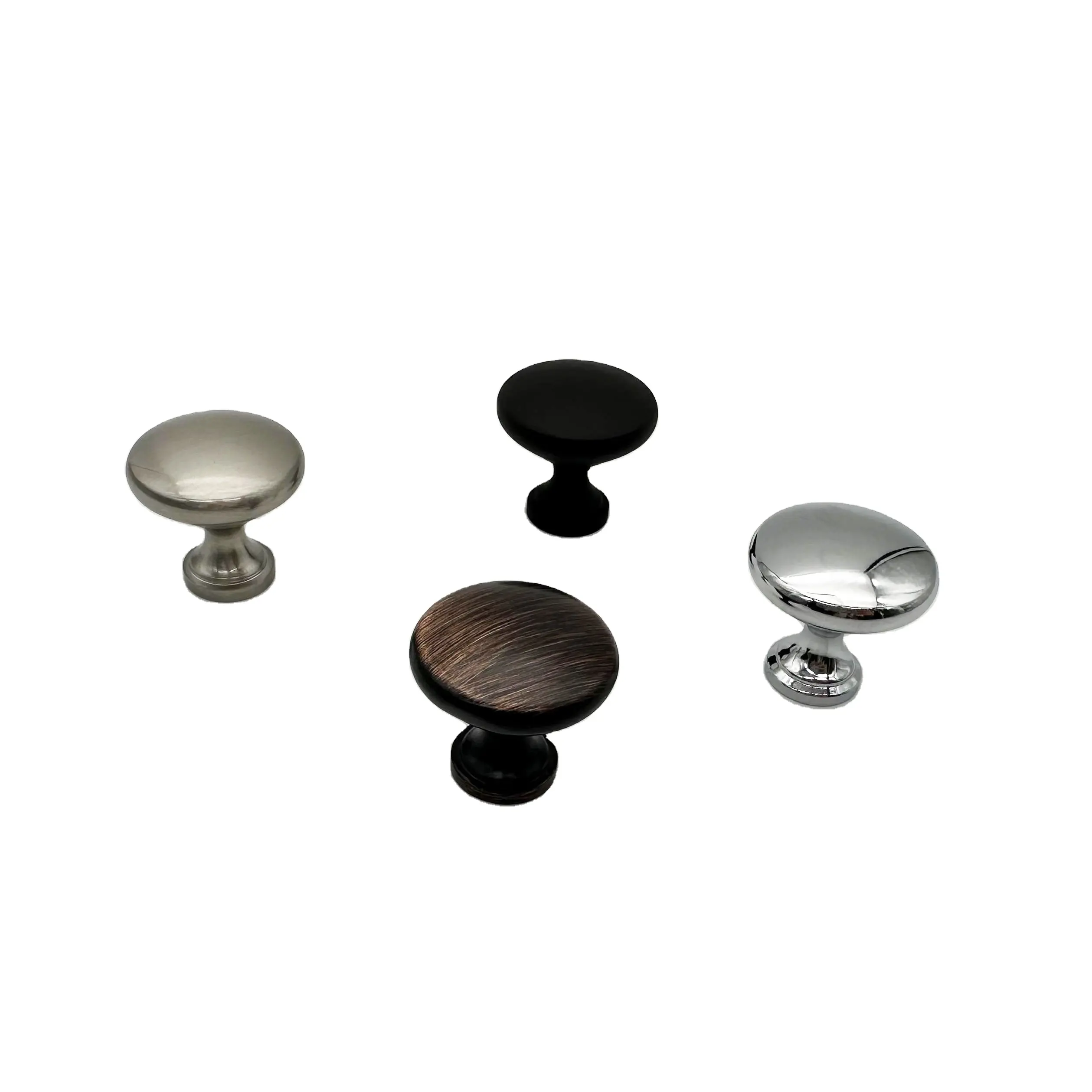 Mushroom Round Aluminum Satin Nickel Good Quality Knob Furniture Kitchen Cabinet Drawer Wardrobe Knob