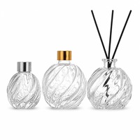 Bouteille diffuseur en verre rond de haute qualité 100 ml 250 ml avec bouchon à vis pour diffuseur d'huiles essentielles