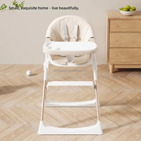 Chaise haute multifonctionnelle pour enfants Vsuch, réglable en hauteur, plateau amovible, coussin en PU, chaise haute pour tout-petits pour une utilisation prolongée