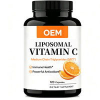 Capsules de Vitamine C Liposomale en Gros, 120 Comprimés avec MCT, Complément Alimentaire