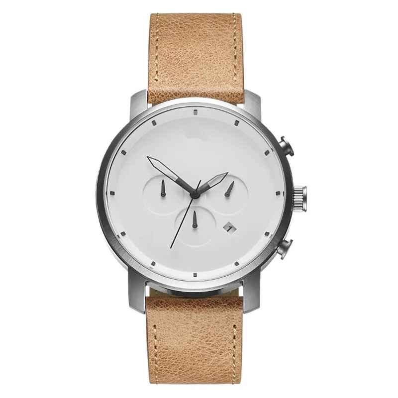 Bulk Wholesale Luxury Quartz Men's Calendar Watch Leather and Steel Band Chronograph Feature Waterproof Wrist Montre Relgio