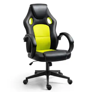 Kursi Gaming ergonomis putar multifungsi, kursi komputer kantor sandaran bercahaya