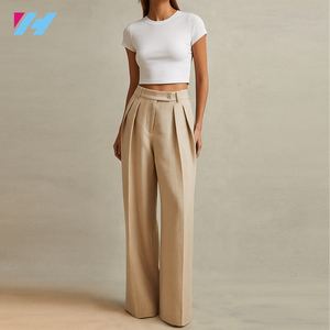 Nuovi Design OEM Personalizzati, Abbigliamento Femminile alla Moda, Pantaloni Eleganti Plissettati per Donne - Product Image 1