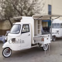 Mini camion de crème glacée motorisée à 3 roues, avec vélo, vannes refroidies