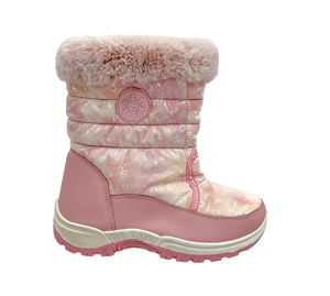 Yl7194 Meisjes Bedrukte Snowboots Waterdichte Haak En Lus Mid Kuit Faux Bont Voering Kids Snowboots - Product Image 1