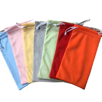 Étui à lunettes de soleil classique rectangulaire personnalisé 18*9cm, pochette en microfibre, sac à lunettes avec cordon de serrage, emballage de luxe pour lunettes