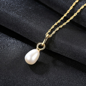 Collar con Colgante de Perla de Agua Dulce y Plata de Ley S925 al por Mayor, Joyería de Lujo para Mujer - Product Image 2