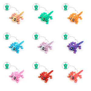 Vashine Salamandre géante imprimée en 3D en PLA, avec aimant de réfrigérateur, jouet animal flexible en cristal amusant pour enfants - Product Image 6