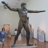 等身大ブロンズ有名な裸の男性アーノルドシュワルツェネッガー像強い男の彫刻