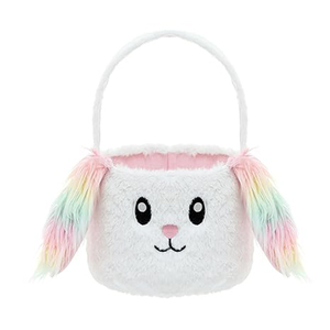 Cesta <span class=keywords><strong>de</strong></span> Pascua <span class=keywords><strong>de</strong></span> Peluche <span class=keywords><strong>de</strong></span> Conejito Arcoíris, Decoración para Fiesta <span class=keywords><strong>de</strong></span> Búsqueda <span class=keywords><strong>de</strong></span> Huevos <span class=keywords><strong>de</strong></span> Pascua, Cesta para la Caza <span class=keywords><strong>de</strong></span> Huevos con Linda Cara <span class=keywords><strong>de</strong></span> Conejo y Orejas Largas - Product Image 2