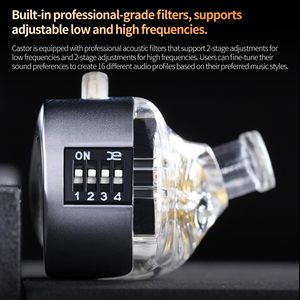 Écouteurs filaires <span class=keywords><strong>KZ</strong></span> Castor IEM avec <span class=keywords><strong>16</strong></span> effets sonores, double dynamique 2DD, 20-40000Hz, câble détachable, prise jack 3,5 mm, écouteurs intra-auriculaires - Product Image 4