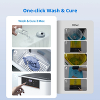 Anycubic Wash & Cure 3 Max Machine de lavage et de durcissement pour imprimante 3D à résine, grande capacité 15,1 L, 305x165x300mm, lumière UV 405nm