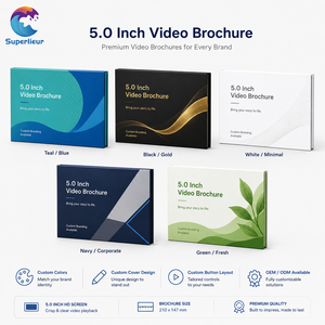 Brochure <span class=keywords><strong>Video</strong></span> Aziendale Personalizzata A5 con Copertina Rigida, LCD da 5 Pollici 800x480, Interruttore Magnetico, Riproduzione Automatica, Branding Aziendale, Arte Popolare - Product Image 4