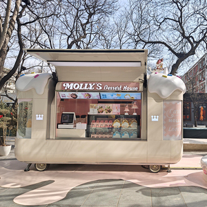 Food Truck Mobile Certificato CE in Vendita, Carretto per Gelati, Dolci e Hot Dog, in Vetroresina e Acciaio Zincato - Product Image 6