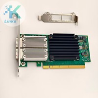 Tarjeta de Interfaz de Red Cableada Mellanox CX-4 100GbE QSFP28 de 2 Puertos PCIe3.0x16 MCX456A-ECAT para Adaptador Ethernet de Servidor, en Stock