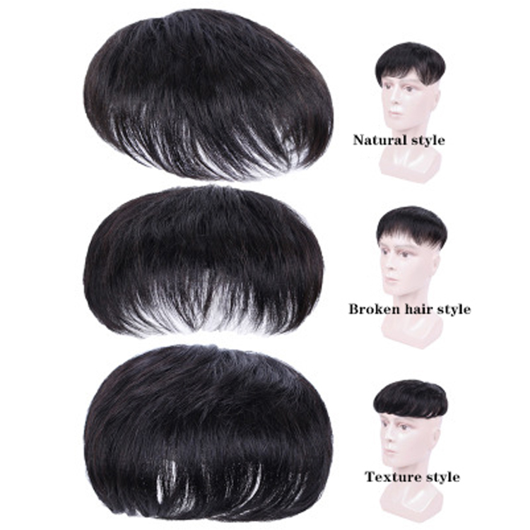 Высококачественные сверхтонкие Сменные человеческие волосы из натуральной кожи для мужчин