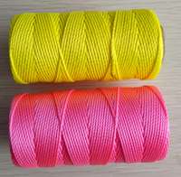 Corde logitech torsadée en Nylon #18, cordon de construction, ficelle rose néon avec couleur fluorescente