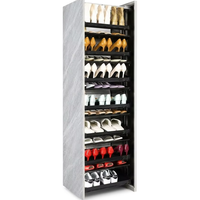 UZIA-12Z-10.5 Range-chaussures coulissant type tiroir en acier allié, organisateur de placard multi-niveaux, rangement gain de place pour entrée de maison