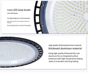 Lampe industrielle UFO, Lampe LED Soucoupe Volante, <span class=keywords><strong>Éclairage</strong></span> haute luminosité pour ateliers, usines et entrepôts, Lampe industrielle pour mines - Product Image 5