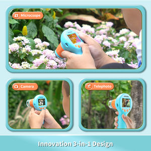 子供向けの新製品、生物学用0-800倍3in1 LEDデジタル顕微鏡おもちゃ、ポータブル望遠鏡カメラLCDスクリーン - Product Image 5