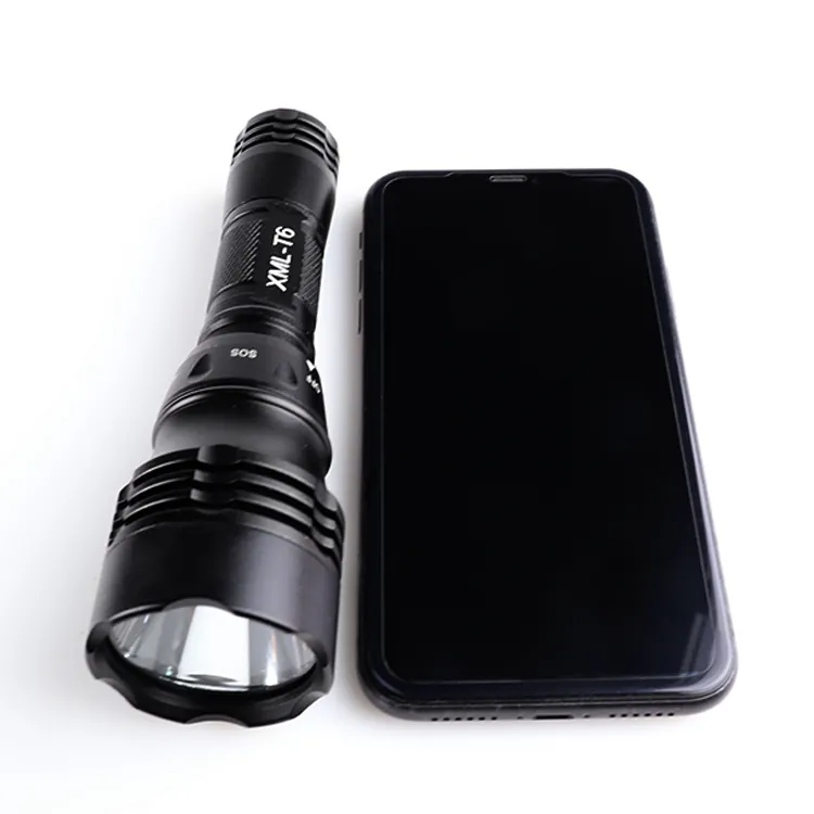 Attrezzatura subacquea T6 USB ricaricabile subacquea impermeabile Lampe Torche Led Scuba Torch Light Led torcia subacquea