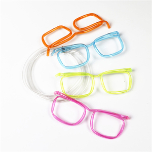 Silly paille lunettes lunettes pailles amusant boucle nouveauté boire PET fou bricolage lunettes paille réunion annuelle fêtes anniversaire - Product Image 3
