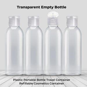 PET Plastic <b>Bottle</b> <b>Small</b> Empty Cosmetic Lotion Toner with Flip Top Disc Cap Screen Printing 1oz VANTUR Brand for Lotion - Product Image 3