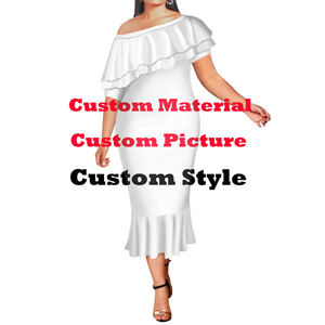 パシフィックアイランド服ポリネシアプラスサイズフィッシュテールポンチョドレスエレガントオフショルダーイブニングプロムドレスフォーマルガウン - Product Image 6