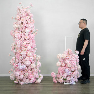 Arco Floral de Seda Rosa de Alta Calidad Personalizado para Decoración de Bodas y Propuestas de Matrimonio - Product Image 3