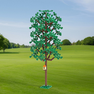Hot MOC Vine Flowers Pot <strong>Bed</strong> Bush Colorful Pine Tower Spruce Apple Coconut Tree Plants Decoration Scene Building <strong>Blocks</strong> Kids Toy - Product Image 5