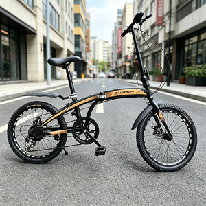 Bicicletta Pieghevole da Montagna in Acciaio al Carbonio da 20 Pollici, 6 Velocità, Telaio Rigido, Freno a Disco, <span class=keywords><strong>per</strong></span> Adulti, Uso Urbano - Product Image 2